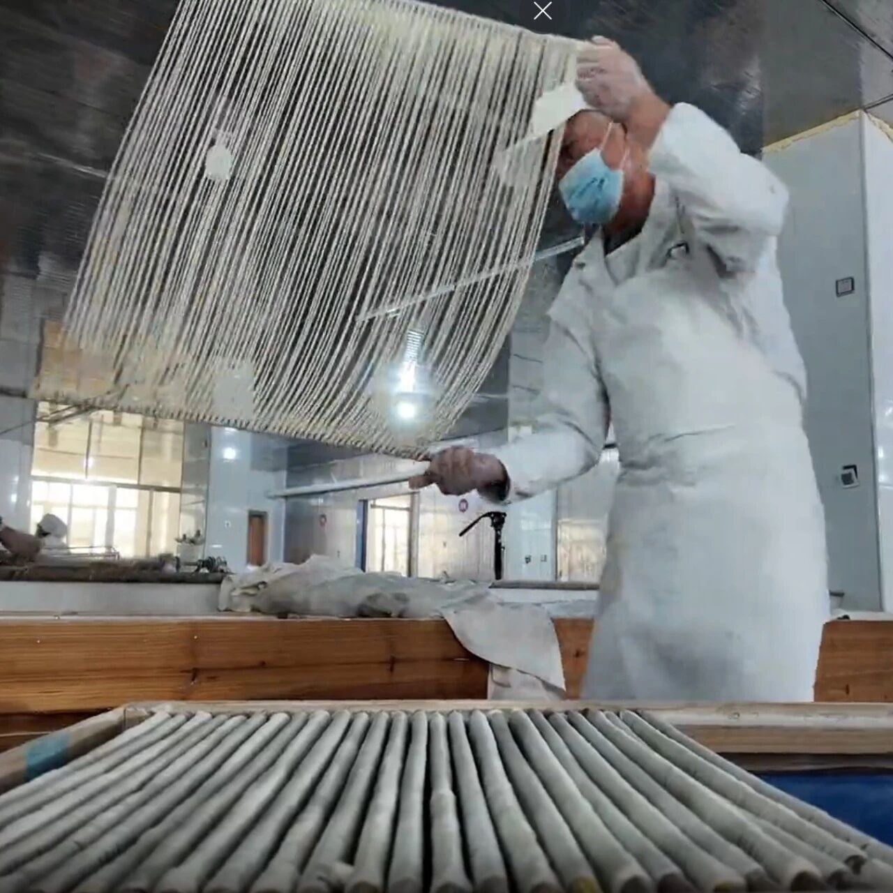 穆阳线面节前产销两旺  开足马力赶订单